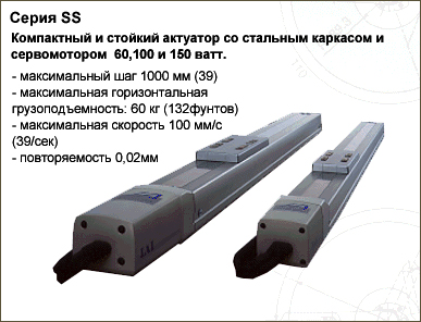 Одноосевые роботы-актуаторы серии SS